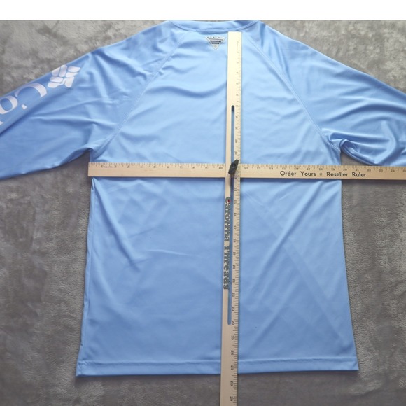 Columbia‎ PFG Long Sleeve Sun Protection Shirt Men's S/P Blue OMNI SHADE - Picture 4 of 7